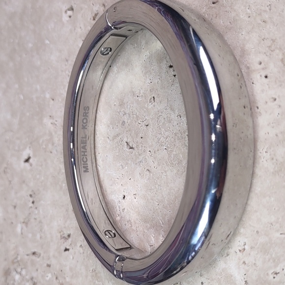 Michael Kors Silvertone Hinged Bracelet - Picture 8 of 8